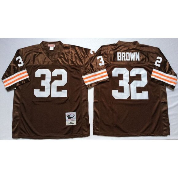 Mens Youths Kids Womens Jim Brown Brown Stitched Jersey